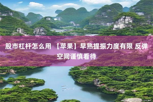 股市杠杆怎么用 【苹果】早熟提振力度有限 反弹空间谨慎看待