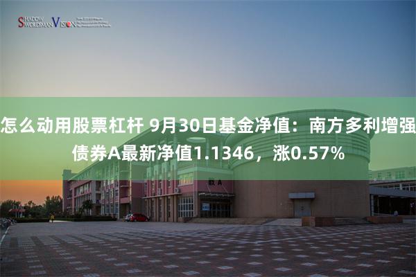 怎么动用股票杠杆 9月30日基金净值：南方多利增强债券A最新净值1.1346，涨0.57%