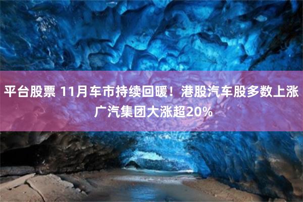 平台股票 11月车市持续回暖！港股汽车股多数上涨 广汽集团大涨超20%